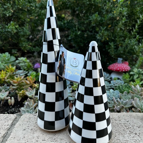Becki Owens holiday collection black white checkered Christmas tree LARGE - Picture 10 of 12